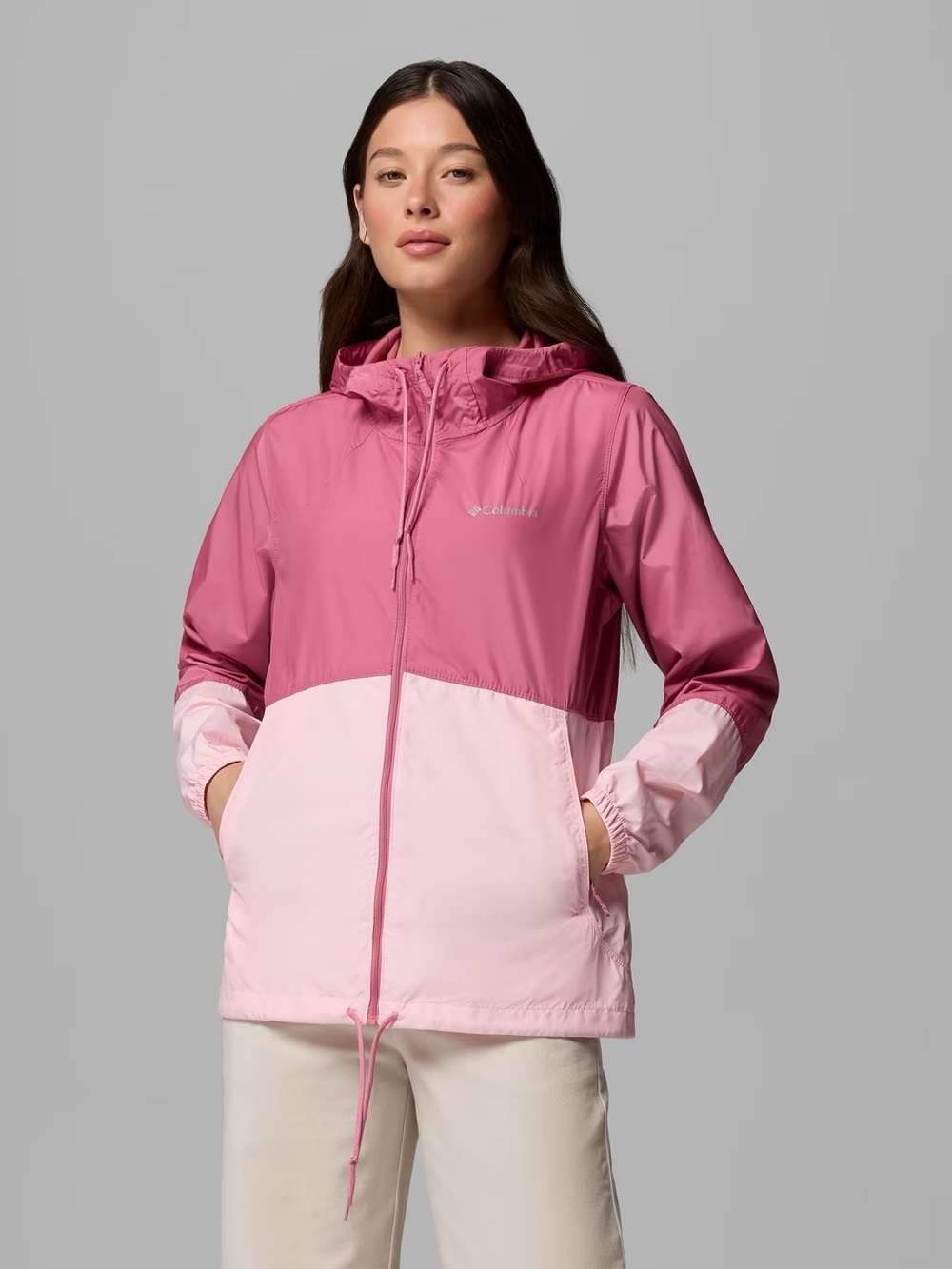 Columbia Women's Pink and Mauve Morning View Windbreaker Size XS